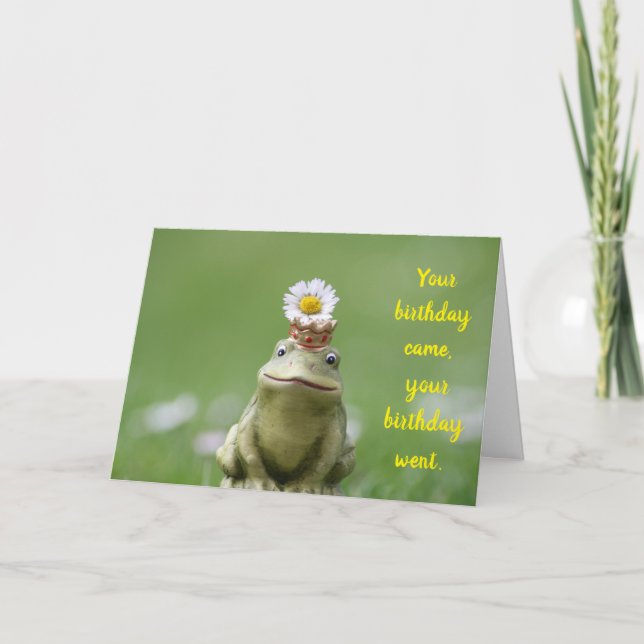 Frog Belet Birthday Card Kort (Framsida)