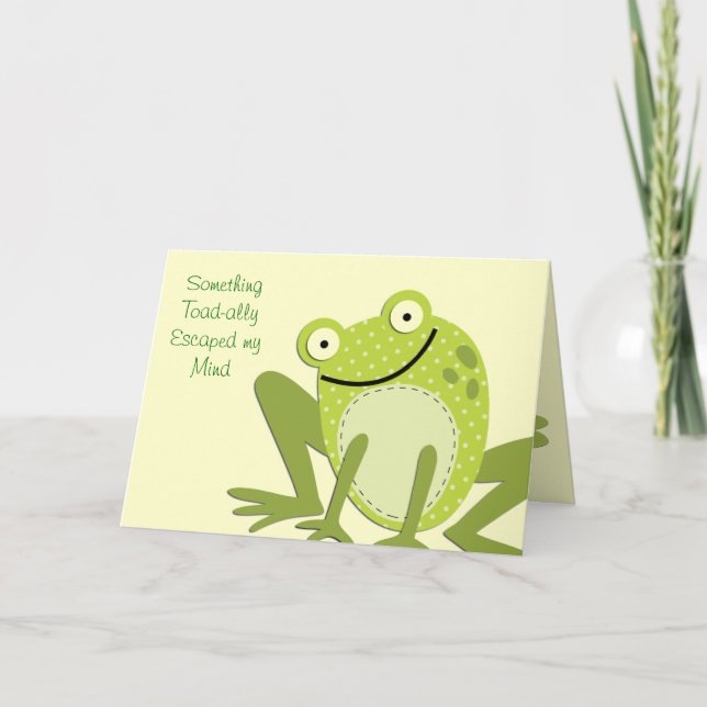 Frog Belet Birthday Greetings Kort (Framsida)