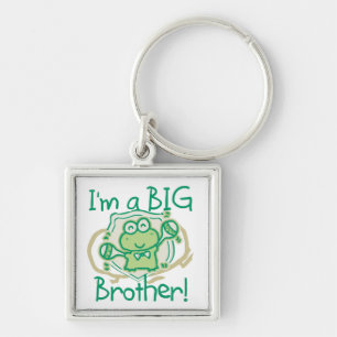 Frog Big Brother Fyrkantig Silverfärgad Nyckelring