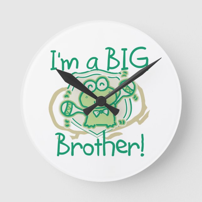 Frog Big Brother Rund Klocka (Framsida)