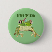 Frog Birthday Badge