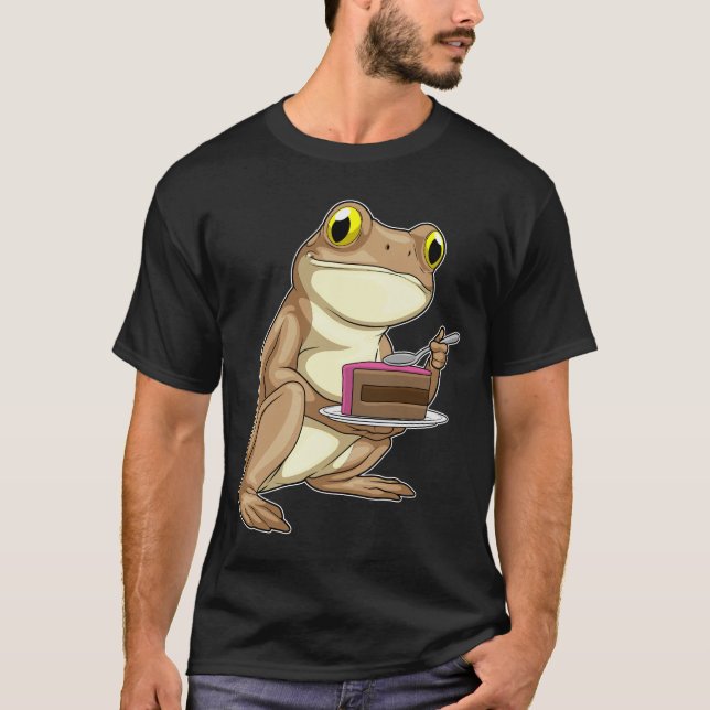 Frog Birthday Cake T Shirt (Framsida)