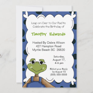 Frog Birthday-inbjudan Inbjudningar