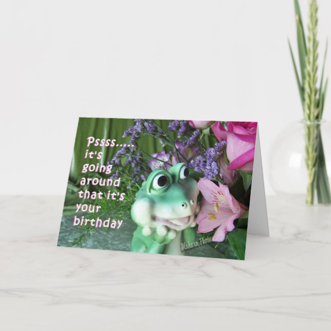 Frog Birthday-kort - anpassa Kort (Framsida)