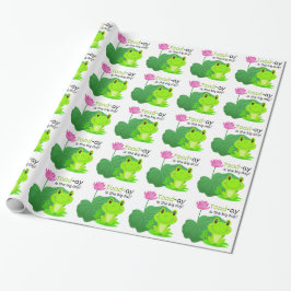 Frog Birthday Pun Lotus Löv Flower Kids Presentpapper