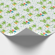 Frog Birthday Wrapping Papper
