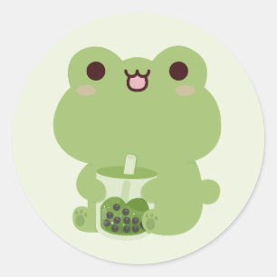 Frog Boba Runt Klistermärke