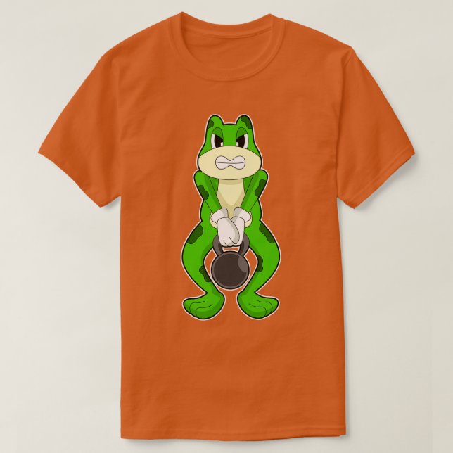Frog Bodybuilding Dumbbell T Shirt (Design framsida)