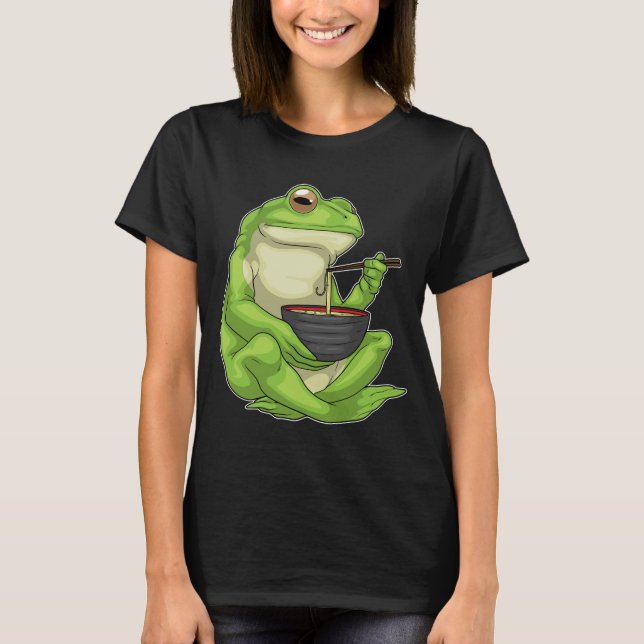 Frog Bowl Ramen T Shirt (Framsida)