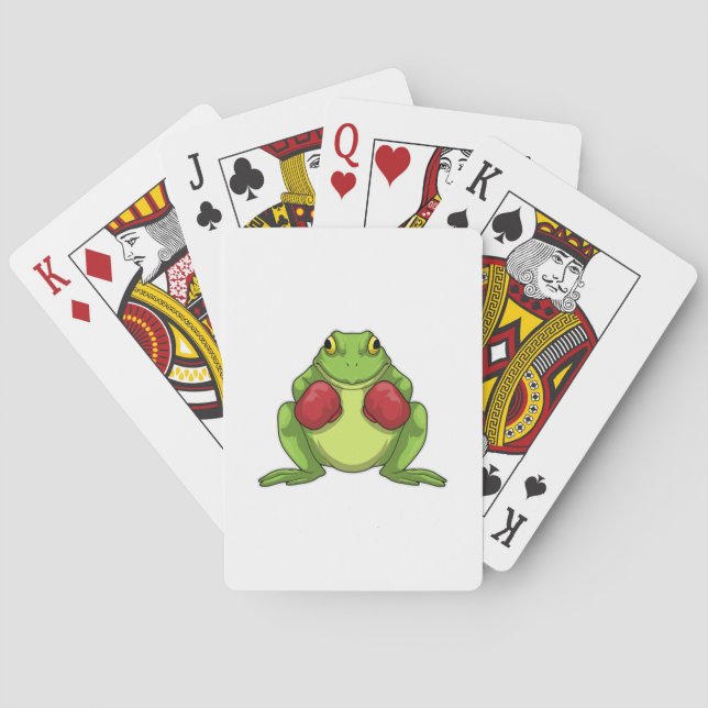 Frog Boxer Boxing handskar Casinokort (Baksidan)