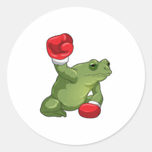 Frog Boxer Boxing handskar Runt Klistermärke