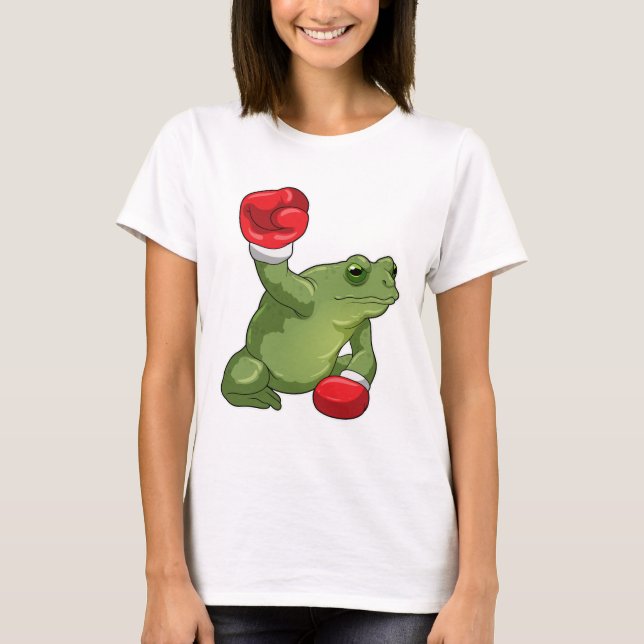 Frog Boxer Boxing handskar T Shirt (Framsida)