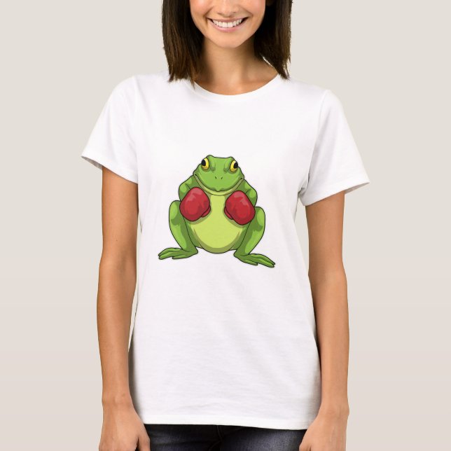 Frog Boxer Boxing handskar T Shirt (Framsida)