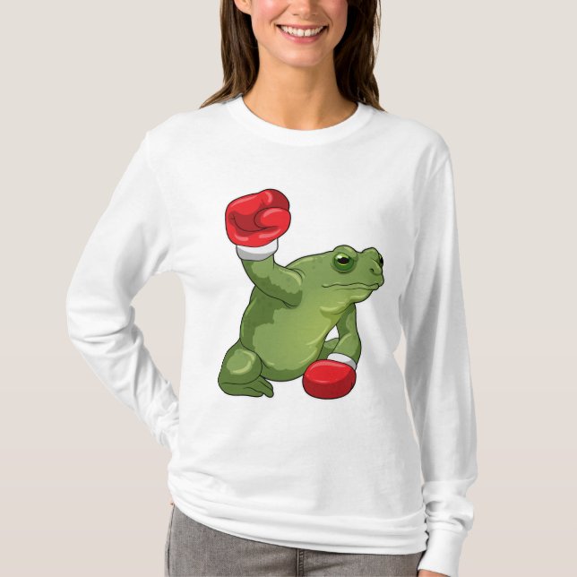 Frog Boxer Boxing handskar T Shirt (Framsida)