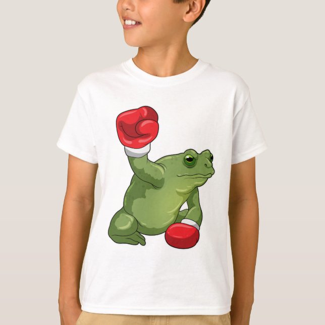 Frog Boxer Boxing handskar T Shirt (Framsida)