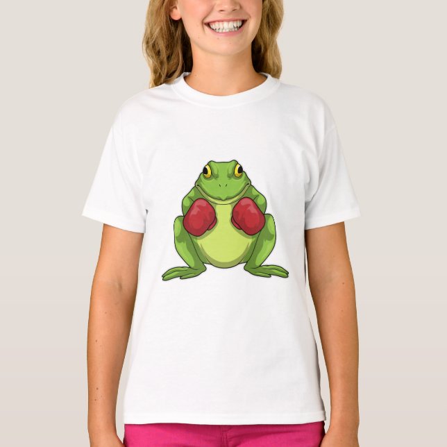 Frog Boxer Boxing handskar T Shirt (Framsida)