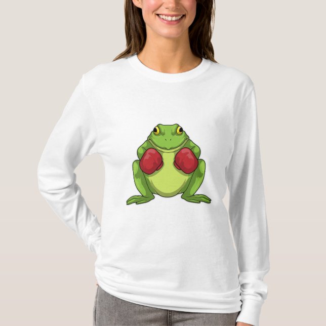 Frog Boxer Boxing handskar T Shirt (Framsida)