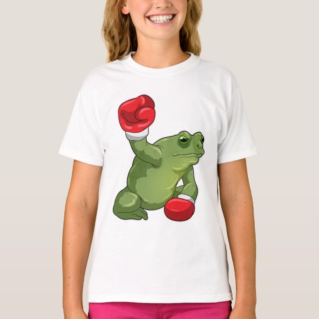 Frog Boxer Boxing handskar T Shirt (Framsida)