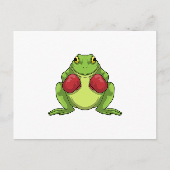 Frog Boxer Boxing handskar Vykort (Framsida)