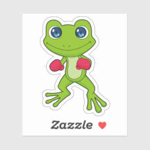 Frog Boxing Boxer Boxing handskar Klistermärken