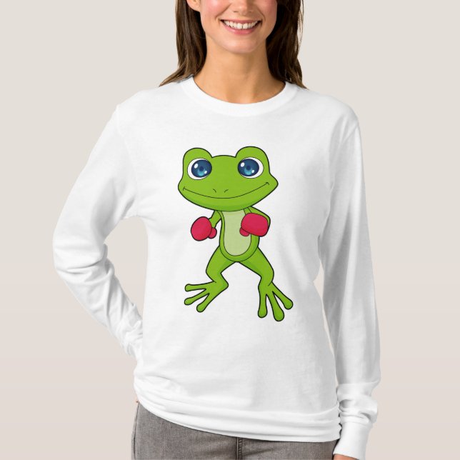 Frog Boxing Boxer Boxing handskar T Shirt (Framsida)