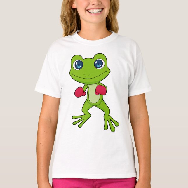 Frog Boxing Boxer Boxing handskar T Shirt (Framsida)