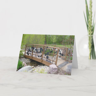 Frog Bridge i botaniskt trädgårdsfoto Pension Kort