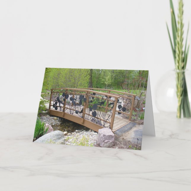 Frog Bridge i botaniskt trädgårdsfoto Pension Kort (Framsida)