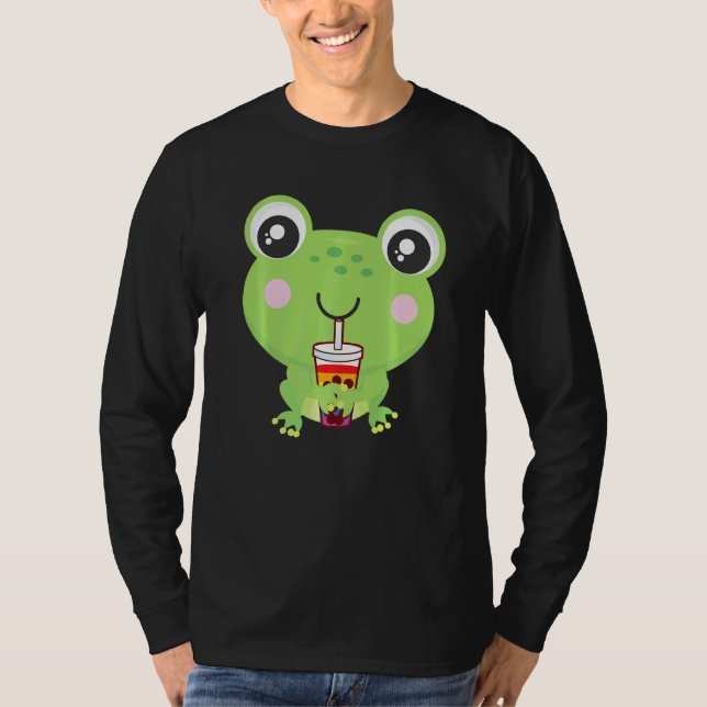 Frog Bubble Tea Lgbt Gay Pride Lgbt Flag   T Shirt (Framsida)