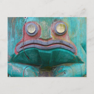Frog Carving Vykort