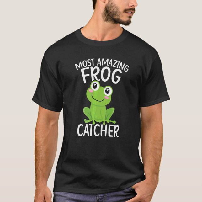 Frog Catcher Froggy Toad Tadpole Amphibian Herpeto T Shirt (Framsida)
