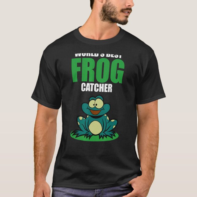 Frog Catcher Toad Hunter Amphibian Biology Teacher T Shirt (Framsida)