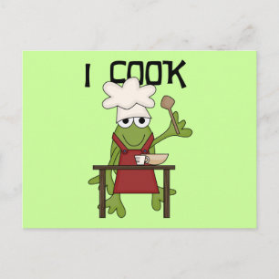 Frog Chef I Cook Tshirts och Gifts Vykort