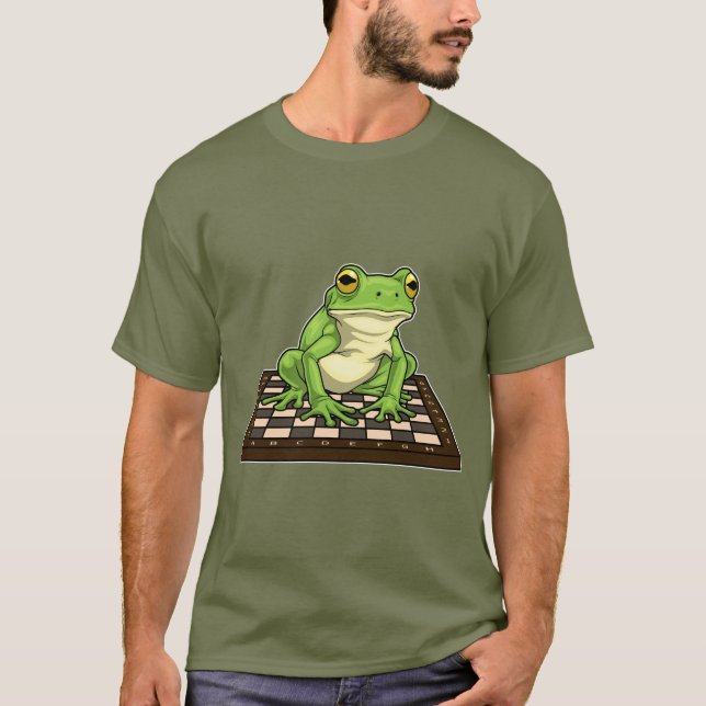 Frog Chessboard Chess T Shirt (Framsida)