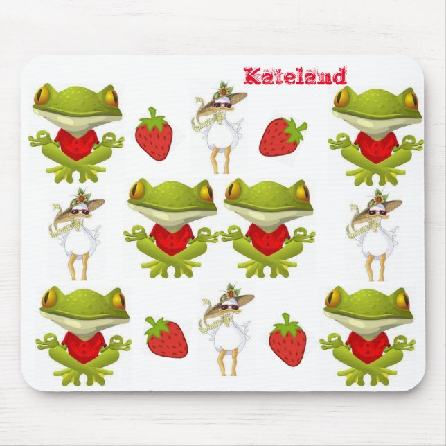 Frog Chicken Strawberry Mouse Pad! Musmatta (Framsidan)