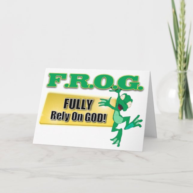 FROG CHRISTIAN ACRONYM ÄR HELT BEROENDE AV GOD KORT (Framsida)