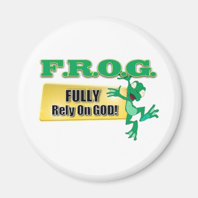 FROG CHRISTIAN ACRONYM ÄR HELT BEROENDE AV GOD MAGNET (Framsidan)