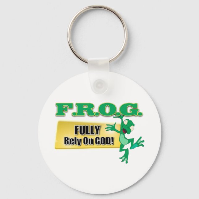 FROG CHRISTIAN ACRONYM ÄR HELT BEROENDE AV GOD NYCKELRING (Framsida)