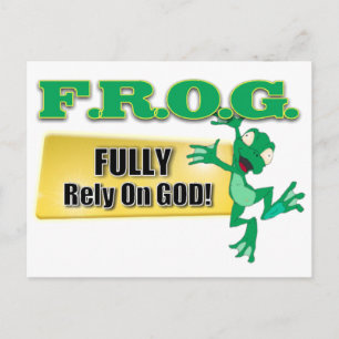 FROG CHRISTIAN ACRONYM ÄR HELT BEROENDE AV GOD VYKORT