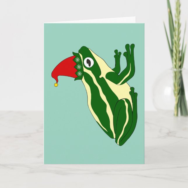 Frog Christmas Card Helgkort (Framsida)