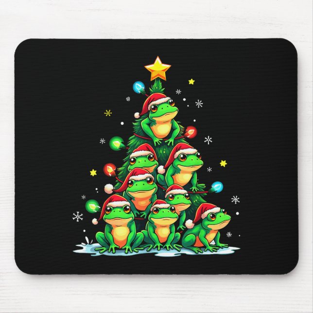 Frog Christmas Tree Funny Hopper Holiday Cute Frog Musmatta (Framsidan)