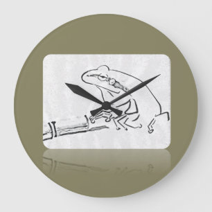 Frog Clock Stor Klocka