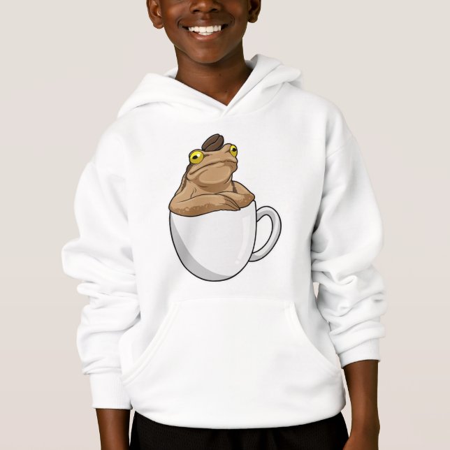 Frog Coffee Kaffebönor T Shirt (Framsida)