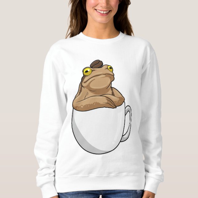 Frog Coffee Kaffebönor T Shirt (Framsida)