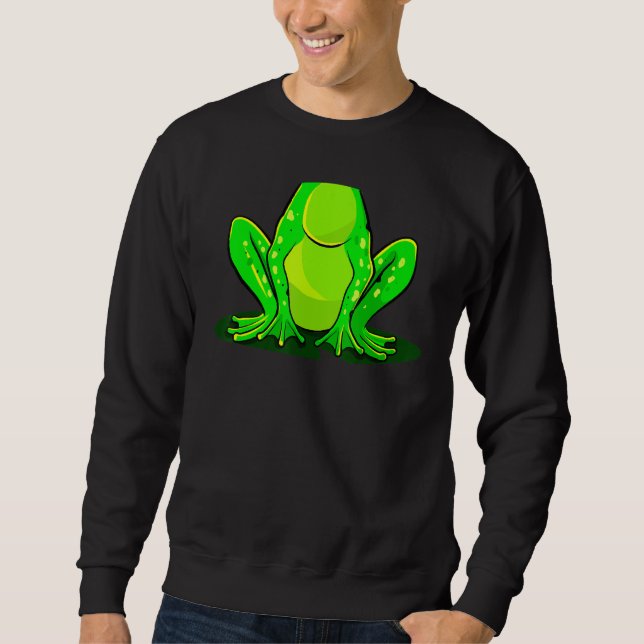 Frog Costume Halloween Grönt Toad Kids Manar Women Lång Ärmad Tröja (Framsida)