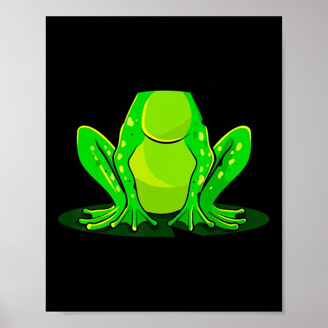 Frog Costume Halloween Grönt Toad Kids Manar Women Poster (Framsidan)