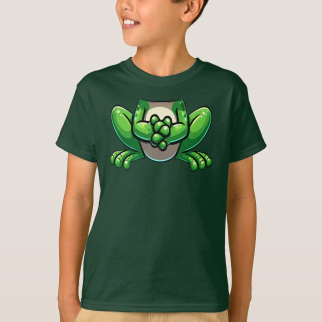 Frog Costume Kids Frog T Shirt (Framsida)