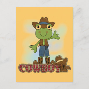 Frog Cowboy T-shirts och presenter Vykort