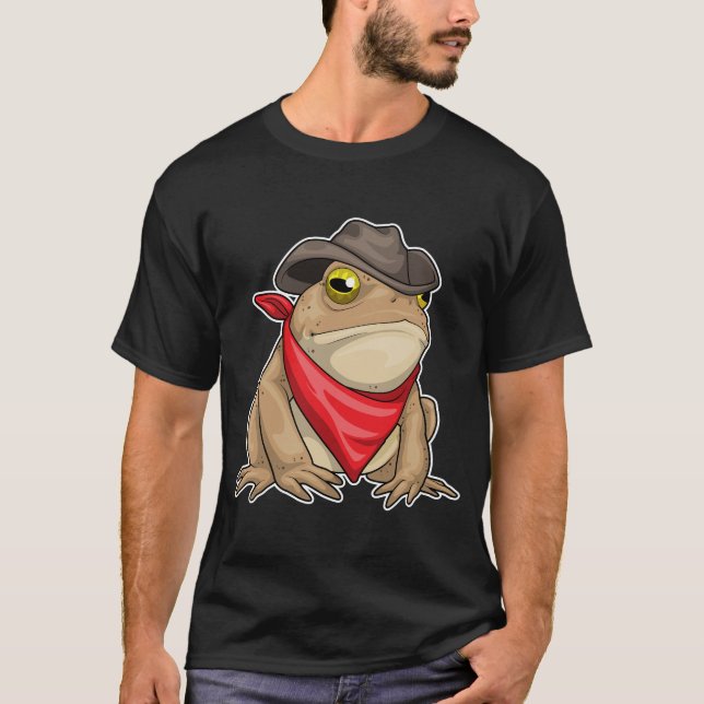 Frog Cowboyhatt T Shirt (Framsida)