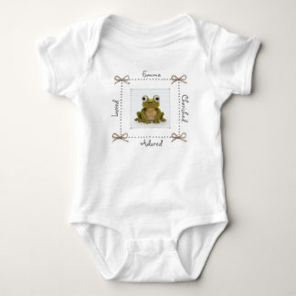 Frog Crochet Baby Bodydräkt Personalize T Shirt